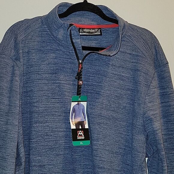 AVALANCHE Outdoor Supply Company 1/4 Zip Fleece Size XL Blue Pullover Men NWT - Picture 4 of 5
